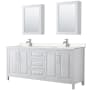 White / Carrara Cultured Marble Top / Polished Chrome Hardware