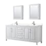 White / Carrara Cultured Marble Top / Polished Chrome Hardware
