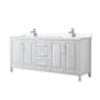 White / Carrara Cultured Marble Top / Polished Chrome Hardware