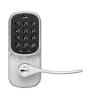 Yale Electronic Single Cylinder Keyless Entry Lever Set from the Assure Lever Collection Satin Nickel