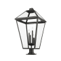 Z-Lite Talbot 4 Light 37" Tall Marine Grade Outdoor Single Head Post Light Black