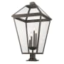 Z-Lite Talbot 4 Light 37" Tall Marine Grade Outdoor Single Head Post Light Oil Rubbed Bronze