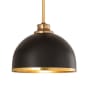 Z-Lite Landry 10" Wide Pendant Matte Black / Rubbed Brass