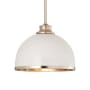 Z-Lite Landry 10" Wide Pendant Matte White / Brushed Nickel