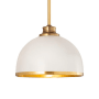 Z-Lite Landry 10" Wide Pendant Matte White / Rubbed Brass