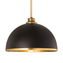 Z-Lite Landry 14" Wide Pendant Matte Black / Rubbed Brass