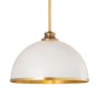 Z-Lite Landry 14" Wide Pendant Matte White / Rubbed Brass