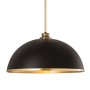 Z-Lite Landry 20" Wide Pendant Matte Black / Rubbed Brass