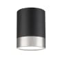 Z-Lite Algar 6" Wide LED Flush Mount Ceiling Fixture Matte Black / Brushed Nickel