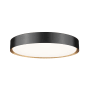 Z-Lite Kawan 20" Wide Flush Mount Drum Ceiling Fixture Matte Black / Modern Gold