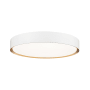 Z-Lite Kawan 20" Wide Flush Mount Drum Ceiling Fixture Matte White / Modern Gold