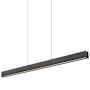 Z-Lite Hudson 55" Wide Linear Chandelier Matte Black