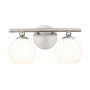 Z-Lite Neoma 2 Light 8" Wide Vanity Light Brushed Nickel