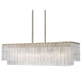 Z-Lite Glacier 5 Light 43" Wide Linear Chandelier Modern Gold