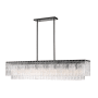 Z-Lite Glacier 7 Light 54" Wide Linear Chandelier Matte Black