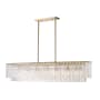 Z-Lite Glacier 7 Light 54" Wide Linear Chandelier Modern Gold