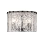 Z-Lite Glacier 3 Light 13" Wide Flush Mount Drum Ceiling Fixture Matte Black