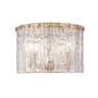 Z-Lite Glacier 3 Light 13" Wide Flush Mount Drum Ceiling Fixture Modern Gold