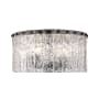 Z-Lite Glacier 5 Light 17" Wide Flush Mount Drum Ceiling Fixture Matte Black