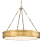 Z-Lite Anders 3 Light 33" Wide LED Pendant Rubbed Brass