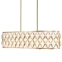 Z-Lite Harden 10 Light 43" Wide Linear Chandelier Modern Gold