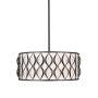 Z-Lite Harden 8 Light 27" Wide Pendant Matte Black