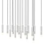 Z-Lite Stari 17 Light 42" Wide Linear Pendant Brushed Nickel
