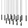 Z-Lite Stari 17 Light 42" Wide Linear Pendant Matte Black