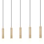 Z-Lite Stari 5 Light 42" Wide Linear Pendant Modern Gold