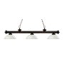 Z-Lite Riviera 3 Light 57" Wide Billiard Multi Light Pendant with Matte Opal Glass Shade Bronze