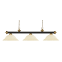 Z-Lite Riviera 3 Light 59" Wide Billiard Multi Light Pendant with Golden Mottle Glass Shade Bronze / Satin Gold
