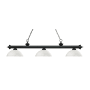 Z-Lite Riviera 3 Light 57" Wide Billiard Multi Light Pendant with Matte Opal Glass Shade Matte Black