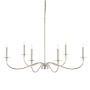 Z-Lite Arrington 6 Light 42" Wide Taper Candle Style Chandelier Polished Nickel