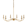 Z-Lite Arrington 6 Light 42" Wide Taper Candle Style Chandelier Rubbed Brass