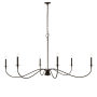 Z-Lite Arrington 6 Light 63" Wide Taper Candle Style Chandelier Matte Black