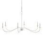 Z-Lite Arrington 6 Light 63" Wide Taper Candle Style Chandelier Polished Nickel