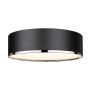 Z-Lite Arlo 4 Light 20" Wide Flush Mount Drum Ceiling Fixture Matte Black / Chrome