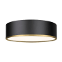 Z-Lite Arlo 4 Light 20" Wide Flush Mount Drum Ceiling Fixture Matte Black / Rubbed Brass