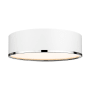 Z-Lite Arlo 4 Light 20" Wide Flush Mount Drum Ceiling Fixture Matte White / Chrome