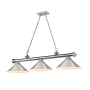 Z-Lite Cordon 3 Light 14" Wide Billiard Chandelier with Brushed Nickel Shades Brushed Nickel / Brushed Nickel