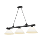 Z-Lite Cordon 3 Light 14" Wide Billiard Chandelier with Matte Opal Shades Matte Black / Matte Opal