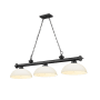 Z-Lite Cordon 3 Light 14" Wide Billiard Chandelier with Matte Opal Shades Matte Black / Matte Opal