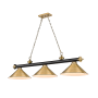 Z-Lite Cordon 3 Light 14" Wide Billiard Chandelier with Rubbed Brass Shades Matte Black / Rubbed Brass / Rubbed Brass