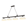 Z-Lite Cordon 4 Light 14" Wide Billiard Chandelier with Matte Opal Shades Bronze / Matte Opal