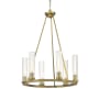 Z-Lite Beau 6 Light 26" Wide Pillar Candle Ring Chandelier Rubbed Brass