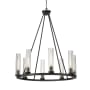 Z-Lite Beau 8 Light 33" Wide Pillar Candle Ring Chandelier Bronze