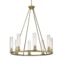 Z-Lite Beau 8 Light 33" Wide Pillar Candle Ring Chandelier Rubbed Brass