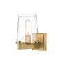 Z-Lite Callista 7" Wide Bathroom Vanity Light Rubbed Brass