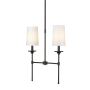 Z-Lite Emily 2 Light 6" Wide Chandelier Matte Black