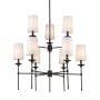 Z-Lite Emily 9 Light 38" Wide Chandelier Matte Black